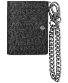 in stock Luxury Formal Wallet On Chain With Metal Logo, Black Wallet With Chain For Everyday Use, Black Chain Wallet For Everyday Use, Luxury Modern Wallet On Chain With Gold-tone Hardware, Luxury Wallet On Chain With Silver-tone Hardware, Michael Kors Brown Wallets With Zipper Closure, Rectangular Leather Wallet On Chain With Silver-tone Hardware, Michael Kors Men, Wallet Chain