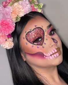 Flawless Face Makeup, Glitter Rosa, Special Fx Makeup, Make Up Inspo, Halloween Costumes Makeup, Fx Makeup