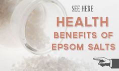 #Fibromyalgia.- Health Benefits of Epsom Salt Baths.  According to the National Academy of Sciences, American’s magnesium deficiency helps to account for high rates of heart disease, stroke, osteoporosis, arthritis and joint pain, digestive maladies, stress-related illnesses, chronic fatigue and a number of other ailments. Epsom Salt Scrub, Alternative Health, Natural Healing