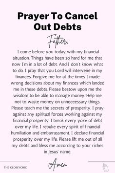 Prayer For Debt Relief, I Rebuke Cancel And Destroy, Strong Prayers, Prayer For Finances, Financial Prayers, Prayer Points, Money Prayer, Personal Prayer