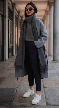 Vinter Mode Outfits, Gray Coat, Grey Coat, Cute Fall Outfits, Casual Winter Outfits, Autumn Outfit, Winter Outfits Women