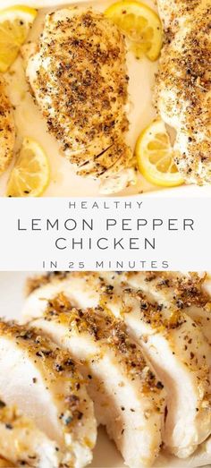 healthy lemon pepper chicken in less than 25 minutes