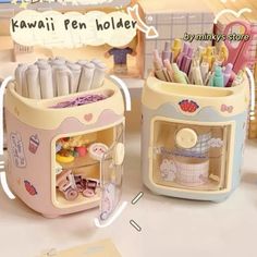 Cute Storage Boxes, Office Supplies Gift, Kawaii School Supplies, Kawaii Pens, Cool School Supplies, Study Stationery, Mini Storage