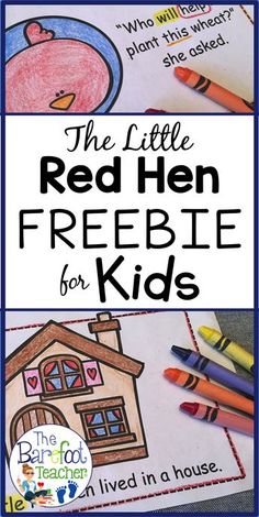 the little red hen freebie for kids is an easy way to teach children how to write