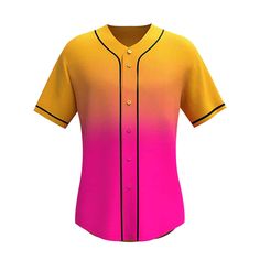 #group_yellow-pink Varsity Style Baseball Jersey With Short Sleeves, Team-colored Short Sleeve Baseball Jersey, Retro Sports Tops For Baseball Season, Varsity Jersey Top With Baseball Collar, Jersey Tops With Baseball Collar For Sports Events, Team-colored Tops With Baseball Collar For College, College Team-colored Tops With Baseball Collar, Sporty Jersey Tops With Baseball Collar, Pink Jersey Top For College