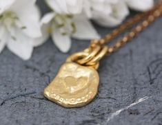 Solid Gold Necklace, Heart Necklace, Unique Gold Jewelry, Pendant Necklace, Yellow Gold Necklace, Un Organic Gold Jewelry, Symbolic Gold Heart-shaped Necklaces, Vintage Gold Brass Heart Necklace, Dainty Heart-shaped Brass Necklaces, Gold Boho Necklace, Heart-shaped Yellow Gold Brass Necklace, Gold-tone Heart Pendant Necklace For Valentine's Day, Rustic Necklace, Beautiful Gold Necklaces