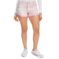 Perfect distressing makes these juniors' denim shorts from Celebrity Pink ready to pair with tennis shoes and a comfy top.| Approx. inseam; 3| Approx. rise; 10-1/2| Zipper and button closure; belt loops| Cotton/polyester/spandex| Machine washable Jumper Shorts, Floral Denim Shorts, Distressed Bermuda Shorts, Pink Denim Shorts, Peach Shorts, Olive Shorts, Celebrity Pink Jeans, Mid Rise Denim Shorts, Yellow Jeans