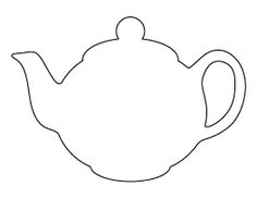 the outline of a teapot on a white background