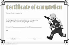 firefighter of the year certificate template, fire fighting certificate template, firefighter training certificate template, fire safety certificate template Junior Firefighter, Perfect Attendance Certificate, Plastic Playing Cards