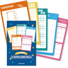 four different types of paper game pads