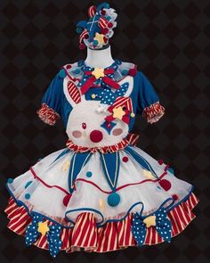 a dress made to look like a clown