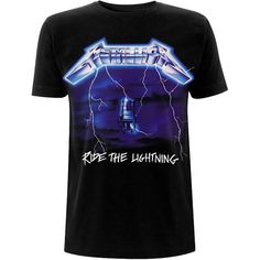 Ride The Lightning Tracks (Back Print) T-shirt Metallica Ride The Lightning, Metallica T Shirt, Ride The Lightning, The Lightning, Band T Shirts, Thrash Metal, Tee Shirt Homme, Band Shirts, Quality T Shirts