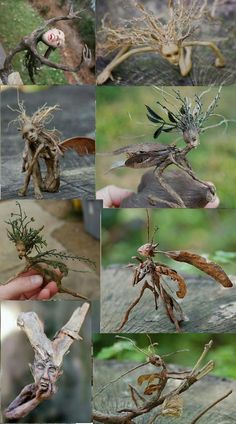 Tre Kunst, Faeries Gardens, Deco Nature, Fairy Stuff, Fairy Crafts, Garden Sculptures, Fairy Garden Houses, Fairy Garden Ideas, Woodland Fairy