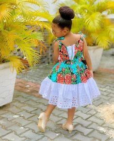 Baby Ankara Style Girl, Kids African Dresses, Kids Style Girls Fashion, Kids Ankara Styles, Ankara And Lace, Style For Kids