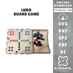 the ludo board game is open and ready to play