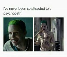 two pictures of the same person with green hair and tattoos on their chest, one is wearing