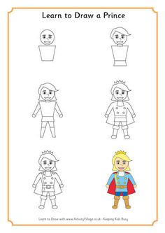 how to draw princesses for kids with easy step by step instructions and printable pictures