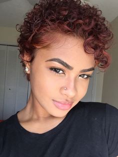 pinterest: itskennnok❤️✨subscribe to my youtube @ queenin’ with ken Short Hairstyles For Black Women, Short Spiky Hairstyles, Curly Hair Photos, Short Bangs, Super Hair, Short Women, Black Hairstyles, Hairstyles For Black Women, Hair Images