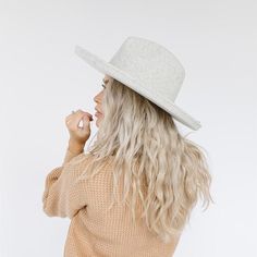 The Cara Loren Pencil Brim Hat - Heather Grey - GIGI PIP Gray Short Brim Fedora For Spring, Gray Brimmed Fedora For Spring, Beige Boater Hat With Flat Brim For Fall, Beige Flat Brim Boater Hat For Fall, Chic Wide Brim Boater Hat For Daily Wear, Chic Beige Boater Hat With Flat Brim, Chic White Fedora With Flat Brim, Chic White Flat Brim Fedora, Chic White Hat With Flat Crown