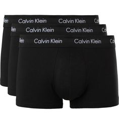 Designer Boxers, Calvin Klein Boxers, Stretches For Flexibility, Black Calvin Klein, Iconic Logo, Calvin Klein Black, Boxer Briefs, Black Stretch, Mr Porter