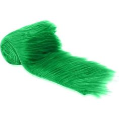 a roll of green yarn on a white background