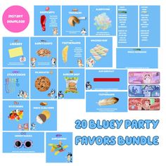 the 20 blue party favors bundle is shown