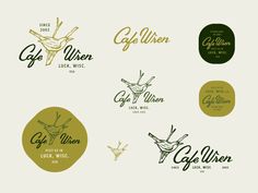 six different logos with the names of wine