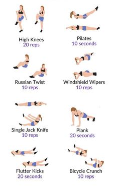 an image of a woman doing different exercises