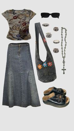 Estilo Hippy, Estilo Hippie, Outfit Cute, School Looks, Cute Outfit