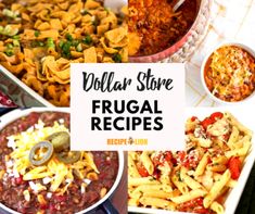 dollar store frugal recipes with the title overlay