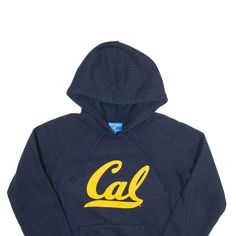 Item is in good used condition. >Size: S >Armpit To Armpit: 19" >Armpit To Cuff: 20" >Collar To Hem: 23" Collegiate Cotton Sweatshirt With Adjustable Hood, Collegiate Sweatshirt With Adjustable Hood For College, Collegiate Style Sweatshirt With Adjustable Hood, Collegiate Style Sweatshirt With Adjustable Hood For College, Navy Cotton Hoodie For College, Blue Collegiate Long Sleeve Hoodie, Blue Collegiate Hoodie For Streetwear, Collegiate Blue Hoodie For Streetwear, Collegiate Blue Long Sleeve Hoodie