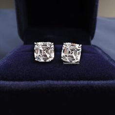 7 MM (2.0 Ct) Asscher Cut Moissanite Diamond Earrings, 925 Sterling Silver Stud Earrings, Minimalist, Classic, Great For All Occasions, Gift Detail about stones Moissanite & Simulated Stone: ----------------------------- Stone Shape : Asscher Cut Stone Size : 7 mm Weight: 4.00 TCW Color: Colorless Cut: Excellent Clarity: VVS ❁ You Can be Planning to place your custom order, Then Do it by onwards. ↣ handmade moissanite made by craftsman with full of festinating and brilliance. As well Stone is pr Engagement Earrings, Asscher Cut Diamond, Moissanite Earrings, Asscher Cut, Sterling Silver Stud Earrings, Gold Gift, White Gold Earrings, Earrings Minimalist, Crystal Stud Earrings