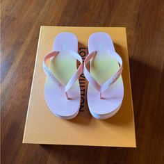 Worn One Time, In Perfect Condition. Come With Original Box And Packaging. Shoes Louis Vuitton, Louis Vuitton Pink, Louis Vuitton Shoes, Pink And Yellow, One Time, Pink Yellow, Women's Shoes Sandals, Flip Flops, Shoes Sandals