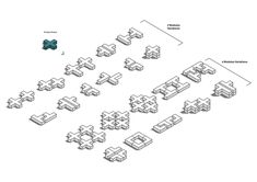 a diagram showing the location of several different buildings and their corresponding structures, including one building