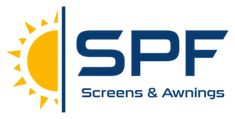 the logo for screen and awnings