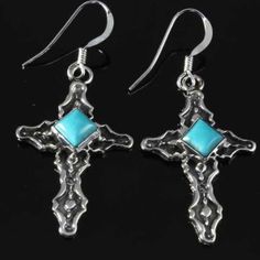 Rose Shirley Cross Earrings Sterling Silver Silver Cross Earrings, Alt Style, American Indian Jewelry, Cross Earrings, Silver Cross, Earrings Sterling Silver, Indian Jewelry, Sterling Silver Earrings, Free Gifts