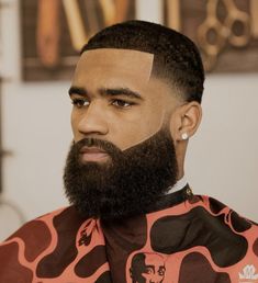 Taper Beard For Men, Haircut And Beard Styles, Haircut Chart, Rick Ross Beard, Fresh Haircuts, Tapered Beard, Black Man Haircut Fade, Temp Fade Haircut, Beard Ideas