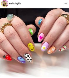 Bow Nail Art, 2024 Images, Summer Gel Nails, Retro Nails, September Nails, Happy Nails, Estilo Hippie, Best Nail Art Designs, Pretty Acrylic Nails