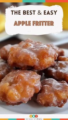 Apple Fritters Apple Fritter Bites, Easy Apple Fritters Recipe, Apple Bites Recipe, Baked Apple Fritters, Apple Fritter Bread, Apple Bite, Apple Recipes Easy, Apple Fritter, Apple Dessert Recipes