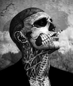 smoking Skull Face Paint, Saved Tattoo, Skeleton Tattoos, Skeleton Hand Tattoo, Skull Face