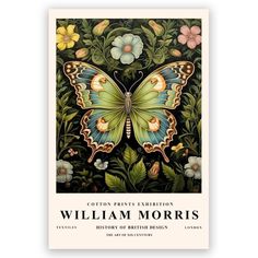 a book with an image of a butterfly and flowers on the cover, which reads william morris