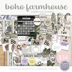 the boho farmhouse house complete bundle is shown