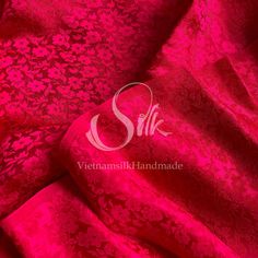 pink and gold brocaded silk fabric