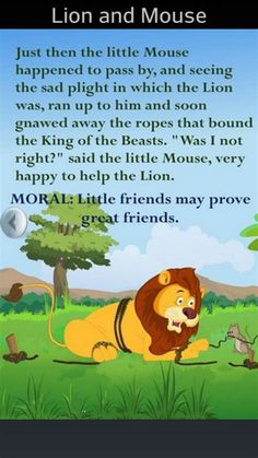 the lion and the mouse poem for kids