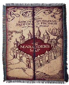 the mara's map tapestry is shown in red and yellow, with an ornate castle on