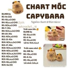 the instructions for crochet moc capybara