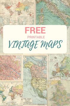 the free printable vintage maps for kids