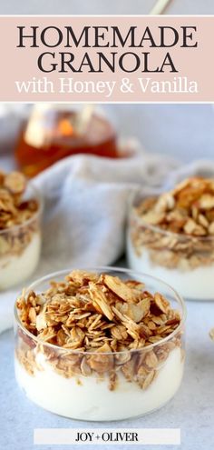 homemade granola with honey and vanilla