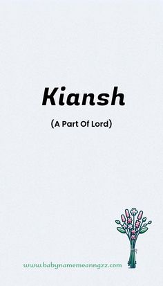 a book cover with the words kiansh part of lord