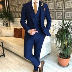 Navy Blue Suit Men, 3 Piece Suit Men, Navy Slim Fit Suit, Woolen Suit, Terno Slim Fit, Best Wedding Suits, Dark Blue Suit, Blue Suit Wedding